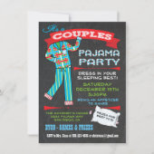Invitations de parties de pyjama de Couples en tab (Devant)