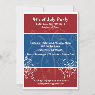 Invitations de parties Fireworks