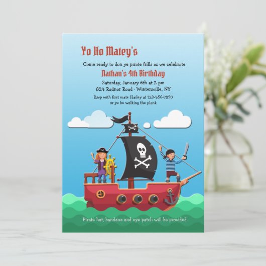 Invitations de parties pirates (Debout devant)