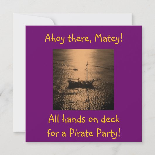 Invitations de parties pirates (Devant)