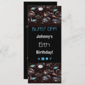 Invitations de parties spatiales (Devant / Derrière)