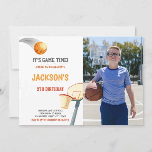 Invitations de parties sportives personnalisables (Devant)