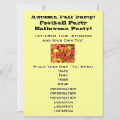 Invitations de PARTY L'automne quitte le football  (Dos)