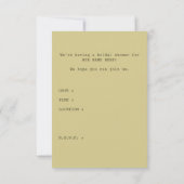 Invitations de passeport Fête des mariées (Dos)