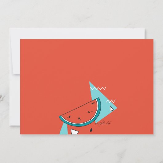 Invitations de pastèque d'été (Dos)