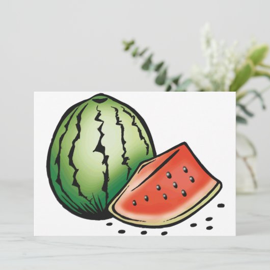 Invitations de pastèques (Debout devant)