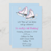 Invitations de patin à glace (Devant / Derrière)