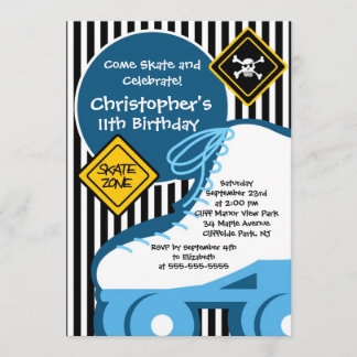 Invitations de patinage d'anniversaire de partie