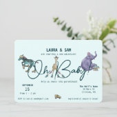 Invitations de patinage pour le baby shower (Debout devant)