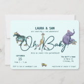 Invitations de patinage pour le baby shower (Devant)