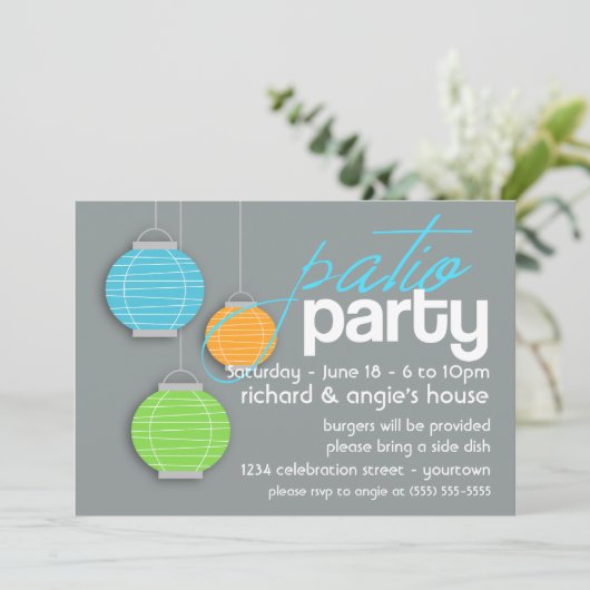 Invitations de patio d'été (Debout devant)