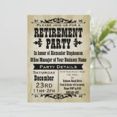 Invitations de pays tiers Vintage personnalisables (Debout devant)