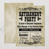 Invitations de pays tiers Vintage personnalisables (Devant / Derrière)