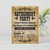 Invitations de pays tiers Vintage personnalisables (Debout devant)