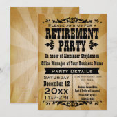 Invitations de pays tiers Vintage personnalisables (Devant / Derrière)