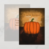 Invitations de peinture citrouille (Devant / Derrière)