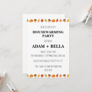 invitations de pendaison de crémaillère d'automne