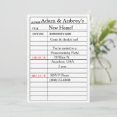 Invitations de pendaison de crémaillère "de carte (Debout devant)