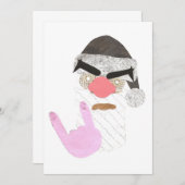 Invitations de Père Noël en métal (Devant / Derrière)