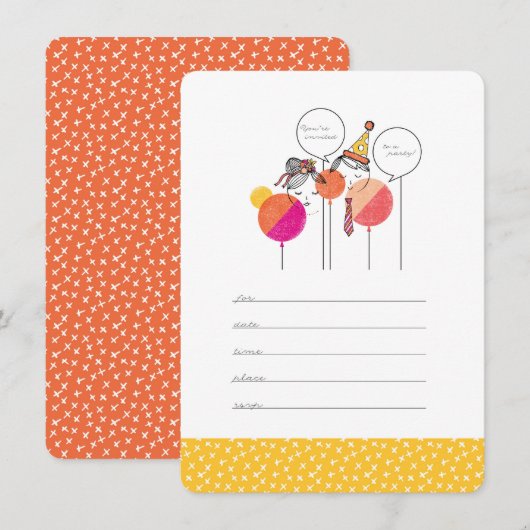 Invitations de personnes de 4,5 po x 6,25 po (Devant / Derrière)