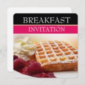 Invitations de petit déjeuner de fruit de gaufre (Devant / Derrière)