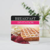 Invitations de petit déjeuner de fruit de gaufre (Debout devant)