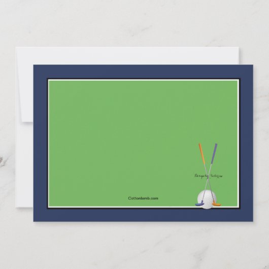 Invitations de photo de golf (Dos)