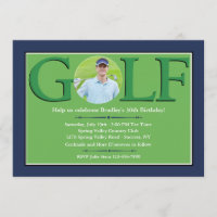 Invitations de photo de golf