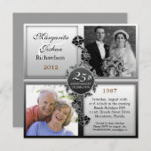 invitations de photos de 25e anniversaire de maria (Devant / Derrière)