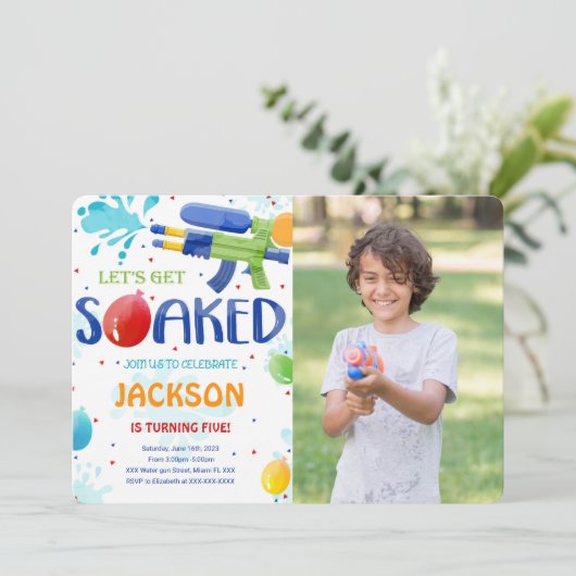Invitations de photos de canons à eau (Debout devant)