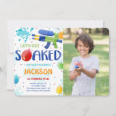 Invitations de photos de canons à eau (Devant)