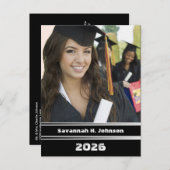 Invitations de photos de fin d'études 2011 (Devant / Derrière)