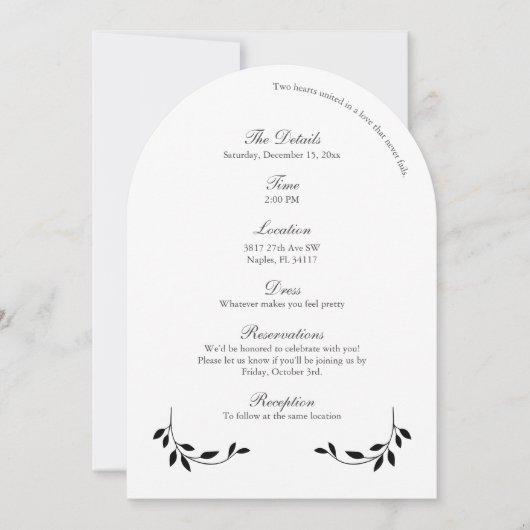 Invitations de photos mariages (Devant)
