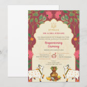 Invitations de Pichwai Lotus Houseréchauffer (Devant / Derrière)