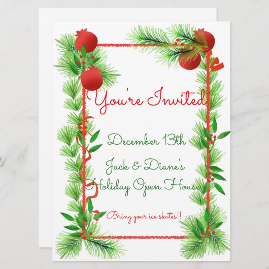 Invitations de pin et de grenade (Devant / Derrière)