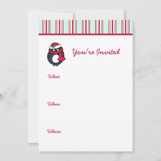 Invitations de pingouins (Dos)