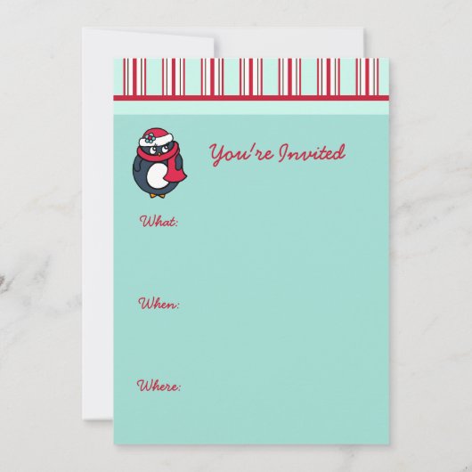 Invitations de pingouins (Dos)