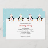 Invitations de pingouins de vacances (Devant / Derrière)