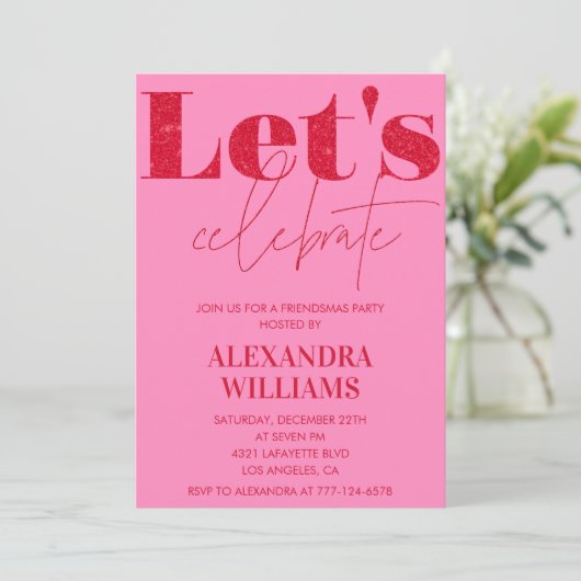 Invitations de Pink Red Friendsmas (Debout devant)