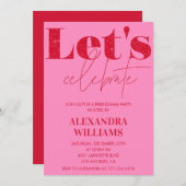 Invitations de Pink Red Friendsmas (Devant / Derrière)
