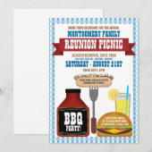 Invitations de pique-nique de réunion familiale (Devant / Derrière)