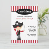 Invitations de pirate Boy (Debout devant)