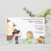 Invitations de PIrate et de sirène (Debout devant)