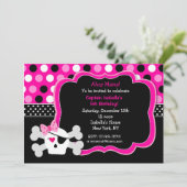 Invitations de Pirate Princess Skull (Debout devant)