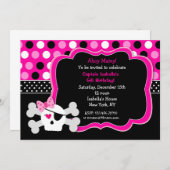 Invitations de Pirate Princess Skull (Devant / Derrière)