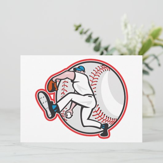 Invitations de Pitcher de Baseball (Debout devant)