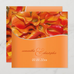 INVITATIONS DE PixDezines BURNT ORANGE CALLA LILY