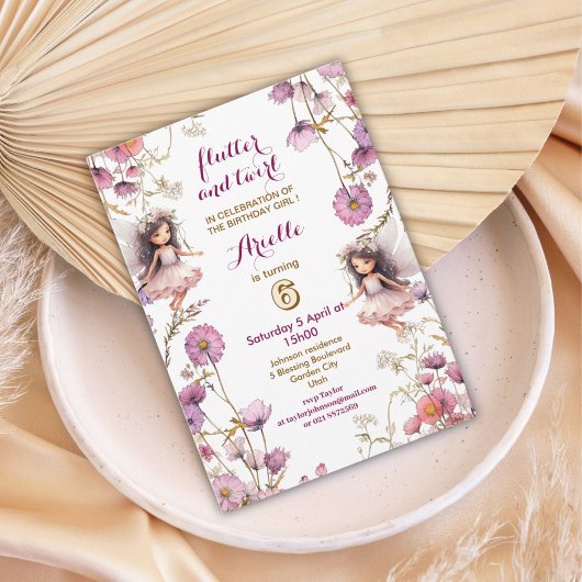 Invitations de Pixie fleur sauvage Fairy Lavender