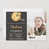 Invitations de pizza avec photo (Devant)