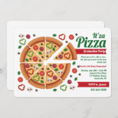 Invitations de Pizza Party (Devant / Derrière)